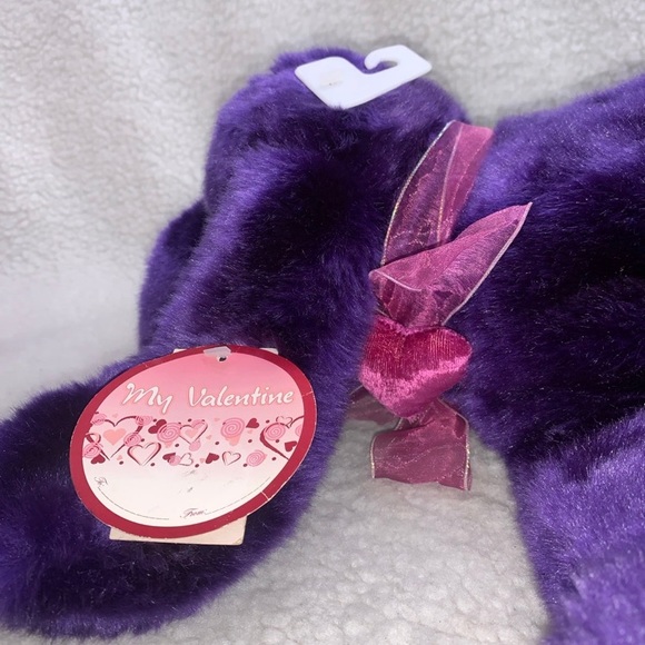 Dan Dee Puppy plush Royal Purple 20" with tags vintage Kmart My Valentine vtg - Picture 6 of 14